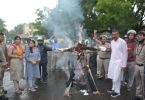 The effigy of the Board of Directors burnt for not holding the election of Thrift Society