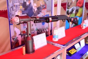 BSF organizes exhibition of tear gas weapons, jawans present band