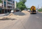 Building material stored for sale till the main road side