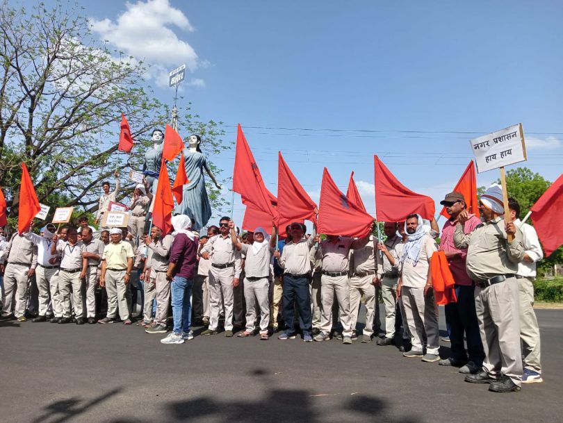 BMS did agitation for pending demands like bonus, incentive etc.