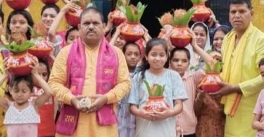 Navachandi Ritual Mahayagya Yagya started with Kalash Yatra in Ratibad