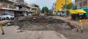 City drenched by drizzling rain, water filled in houses and shops, jam in the way of colonies