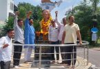 Remembered Shaheed-e-Azam Sardar Bhagat Singh by garlanding his statue